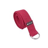 Rebuwo Kırmızı Yoga Kemeri, Doğal Pamuk 184 Cm,yoga ve Pilates Için Ideal, Red Cotton Yoga Strap