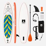 Rebuwo Maldivler Turuncu Serisi Şişme Stand Up Paddle Board