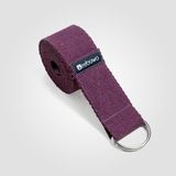 Rebuwo Yoga Kemeri – Doğal Pamuk 184 CM, Yoga ve Pilates İçin İdeal, Cotton Yoga Strap - Koyu Mor