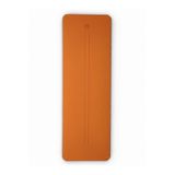 Rebuwo Yoga Mat 5mm Tpe Çift Çizgi Tasarım Turuncu