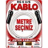 Reçber Anten Kablosu Rg 6 U/6 307156 Tam Bakır Beyaz