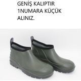Reçber Arısan / Kaymaz Taban Yeşil Kısa Bahçe Çiftçi Arazi İş Ayakkabısı - Asker Yeşili