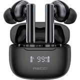 Recci Bluetooth Kulaklık Dijital Şarj Göstergeli Recci REP-W77 Warrior Anc Özellikli Tws V5.3 Siyah