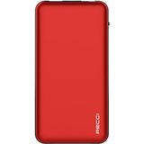 Recci Hızlı Şarj Özellik Powerbank Recci RPB-P05 Greeny Serisi LED Işık Göstergeli 22.5W 10000MAH Kırmızı