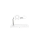 Recci Magnetik Kablosuz Şarj Standı Recci Rcw-20 Prestige Serisi 3in1 Magsafe 15W Hızlı Şarj Özellik Beyaz