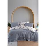 Rech Home İyi Geceler İstanbul Sherwood Wooden Tek Kişilik Yatak Örtüsü Seti Buz Mavisi