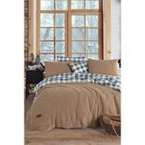 Rech Home İyi Geceler İstanbul Sherwood Wooden Tek Kişilik Yatak Örtüsü Seti Kahve Kahverengi