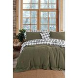 Rech Home İyi Geceler İstanbul Sherwood Wooden Tek Kişilik Yatak Örtüsü Seti Yeşil