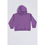 RECOLOR Organik Kapüşonlu Uzun Kollu Kız Çocuk Sweatshirt - Mor - 10-12 - 10 - 12 Yaş