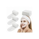 recoltex Cırt Cırtlı Spa Saç Bandı Yüz Bakım Makyaj Temizlik Bandı Beyaz