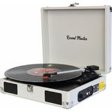 Record Master RM-311 Açık Gri Renkli Pikap - Tüm Plaklar Ile Uyumlu - Power Bank Lere Bağlanarak Kullanılabilme