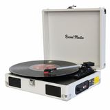 Record Master RM-311 Pikap - Gri - Tüm Plaklar İle Uyumlu - Priz ve PowerBanke Takılarak Kullanım - Universal İğneli (Açık Gri)