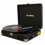Record Master RM-311 Pikap - Siyah - Tüm Plaklar İle Uyumlu - Priz ve PowerBanke Takılarak Kullanım - Universal İğneli (Siyah)