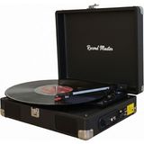 Record Master RM-311 Siyah Renkli Pikap - Tüm Plaklar Ile Uyumlu - Power Bank Lere Bağlanarak Kullanılabilme