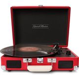 Record Master T310CH Retro Pikap - Şarj + Bluetooth - Universal İğneli - Kırmızı