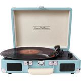 Record Master T310CH Retro Pikap - Şarj + Bluetooth - Universal İğneli - TURKUAZ MAVİ - Mavi