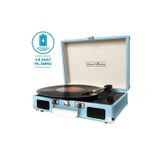 Record Master T310CH Şarj Özellikli Plak Çalar 33-45-78 Devir Mavi Renk Tek Ebat Beden