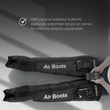 Recotech Air Boots Bacak Masaj Botu Kompresör Botu Yorgunluk Giderici Şarjlı Cihaz - 000-Siyah