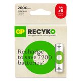 ReCyko 2700 AA Kalem Ni-Mh Şarjlı Pil, 1.2 Volt, 6'lı Kart