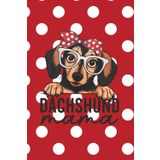 Red and White Polka Dot Dachshund Mama: Blank 120 Page Lined Journal/Notebook/Poetry/Lyric Book