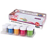 Red Apple Metalik Kumaş Boyası 10 Renk X 25 Ml Set Yüksek Kalite Ve Parlak Renkler