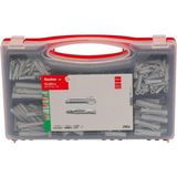 Red-Box Ux/sx Plus, Dübel Kutusu, 160 Evrensel Dübel, Ux & 130 Genişletme Dübelleri Sx Plus, Önceden Sınıflandırılmış Dübel Seti, Çok Sayıda Yapı Malzemesi ve Sabitleme Için