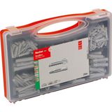 Red-Box Ux/sx Plus, Dübel Kutusu, 160 Evrensel Dübel, Ux & 130 Genişletme Dübelleri Sx Plus, Önceden Sınıflandırılmış Dübel Seti, Çok Sayıda Yapı - Çok Renkli - Standart