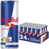 Red Bull 250 ml x 24 Adet Enerji İçeceği Yüksek Kafein ve Yoğun Tat ile Spor ve Aktivite İçin