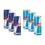 Red Bull Enerji Içeceği 250 ml Normal ve Şekersiz 6 Li Karma Paket