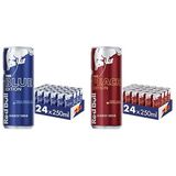 Red Bull Enerji İçeceği, Yaban Mersini, 250 ml (24'lü Paket, 24 x 250 ml) ve Red Bull Enerji İçeceği, Şeftali, 250 ml (24'lü Paket, 24 x 250 ml)