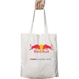 Red Bull Logo Simge Boğa Iki Tarafı Kalıcı Baskılı Yıkanabilir Okul Plaj Omuz Bez Çantası