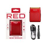 RED by Kiss Erkekler için Akülü Mini Tıraş Makinesi, Kompakt Yüksek Hassasiyet, Hızlı USB-C Şarj, Kaymaz Tutuş, Uzun Ömürlü Pil, Seyahat Dostu Tasarım, Verimli Tıraş için Güçlü Motor (Kırmızı)