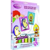 Red Castle Eğitici ve Eğlenceli Kum Boyama Seti-Red Castle Penguen & Ördeki DS-205