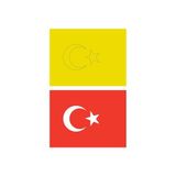Red Castle KB-RC-105 Türk Bayrağı 10 Adet Büyük Boy A4 Kum Boyama Kartı Seti