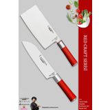 Red Craft Serisi Mutfak Şef Bıçak Seti Et Ekmek Sebze Bıçağı Günlük Kullanım (MFT-472)