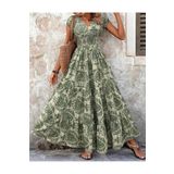Red Daisy BELİ GİPELİ ETNİK DESENLİ ELBİSE