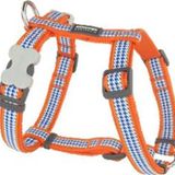Red Dingo Turuncu 15 mm Fang It Desenli Köpek Göğüs Tasması