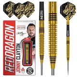 RED DRAGON Jonny Clayton Altın 22 Gram Profesyonel Tungsten Dart Seti Uçuş ve Saplı