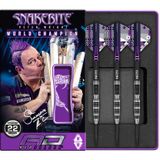 RED DRAGON Peter Wright Snakebite Siyah Racer 22 Gram Profesyonel Tungsten Dart Seti Uçuş ve Saplı