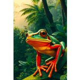 Red Eyed Tree Frog Rainforest Home Journal: a DOT GRID notebook for self-expression