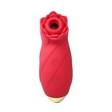 Red Flower Sucking Silikon 10 Modlu Titreşim ve Emiş Modlu Şarj Edilebilir Vibratör