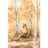 Red Fox in Autumnal Birch Woods Journal: a DOT GRID notebook for self-expression