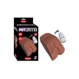 Red Fox Pet Pussy Kahverengi Realistik Titreşimli Vajina Mastürbatör-2