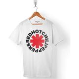 Red Hot Chılı Peppers Logo Redhot Erkek Tişört - Beyaz