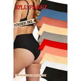 Red İç Giyim Büyük Beden Yüksek Bel Pamuklu Kadın Külot (Slip) 10'lu Paket (Battal-Bato) - Renkli-4291 - 6XL
