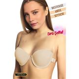 Red İç Giyim Sırtı Şeffaf Dekolte Abiye Sütyeni Desteksiz Ten Rengi (Dolgusuz) Soft Cup - 100B