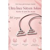 Red İç Giyim Ultra Ince Kalp Desenli Görünmez Ayarlanabilir Siyah Sütyen Askısı-Elbise ve Bluzlara Şık Dokunuş - Standart - Siyah - Gümüş
