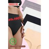 Red İç Giyim Yüksek Bel Büyük Beden Pamuklu Bato Kadın Külot 10'lu Paket (Battal Boy) - Renkli-4380