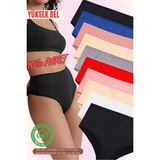 Red İç Giyim Yüksek Bel Büyük Beden Pamuklu Bato Kadın Külot 10'lu Paket (Battal Boy) - Renkli-4523 - 5XL