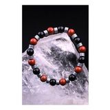 Red Jasper - Oniks - Hematit Doğal Taş Tasarım Bileklik